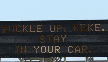 Oklahoma DOT Keke In My Feelings Challenge Road Sign Warning