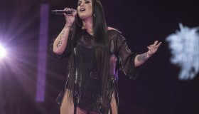 Demi Lovato performs at London's O2 Arena