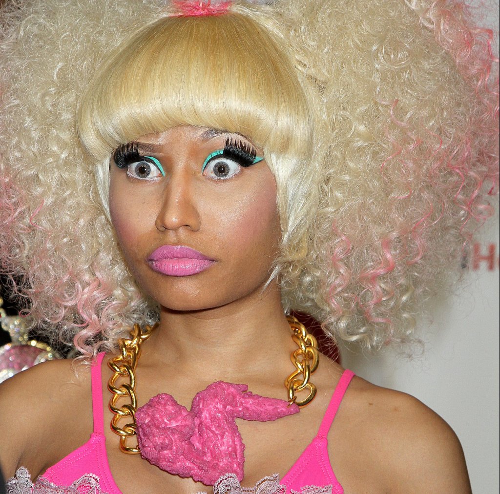 Nicki Minaj with chicken wing necklace
