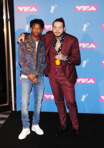 21 Savage and Post Malone at the 2018 MTV VMAs