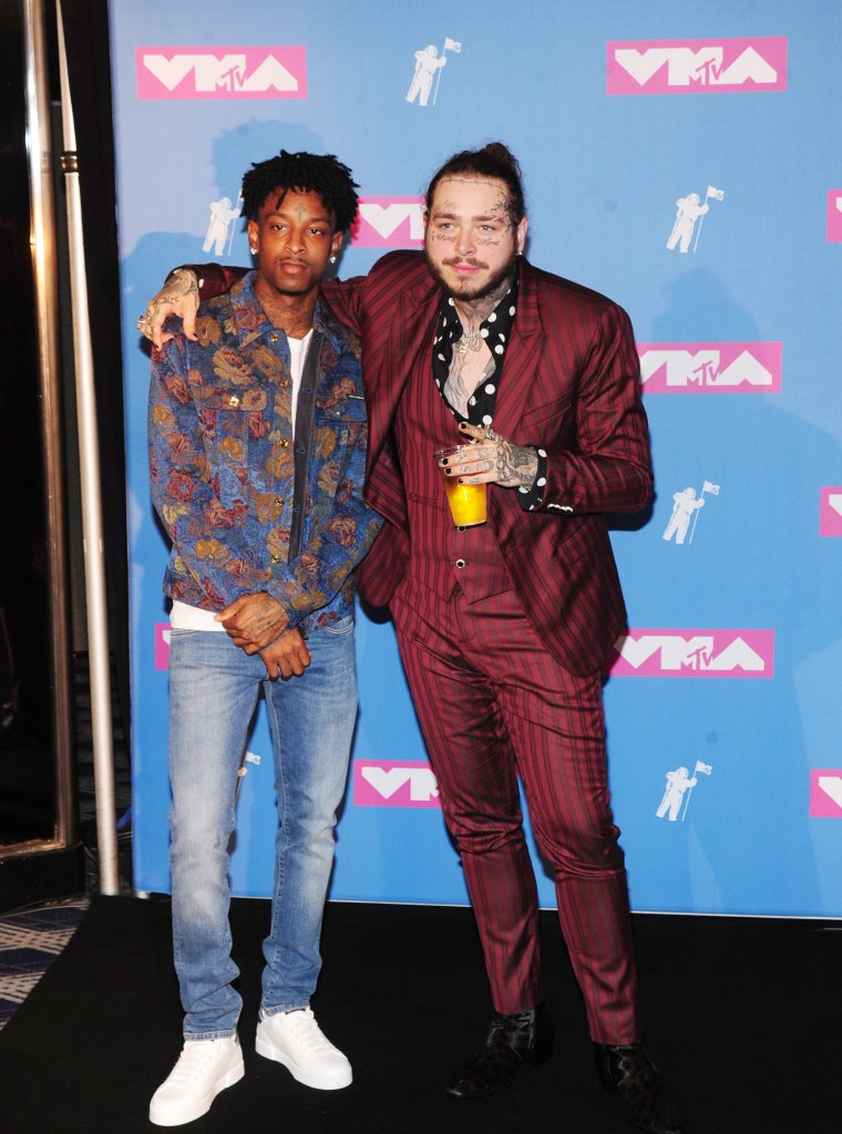 21 Savage and Post Malone bro'ed it up.