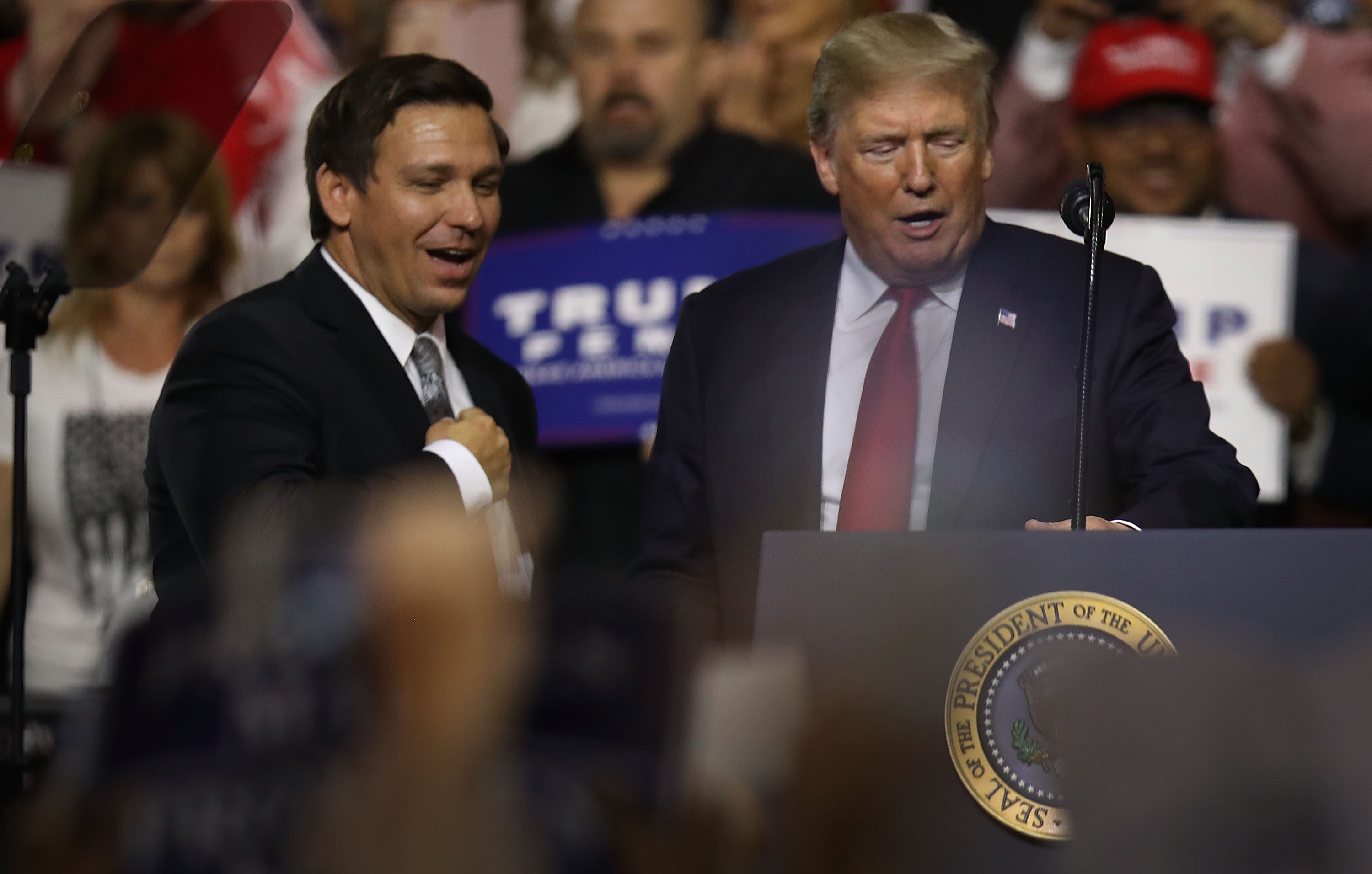 Donald Trump Holds Make America Great Again Rally In Tampa