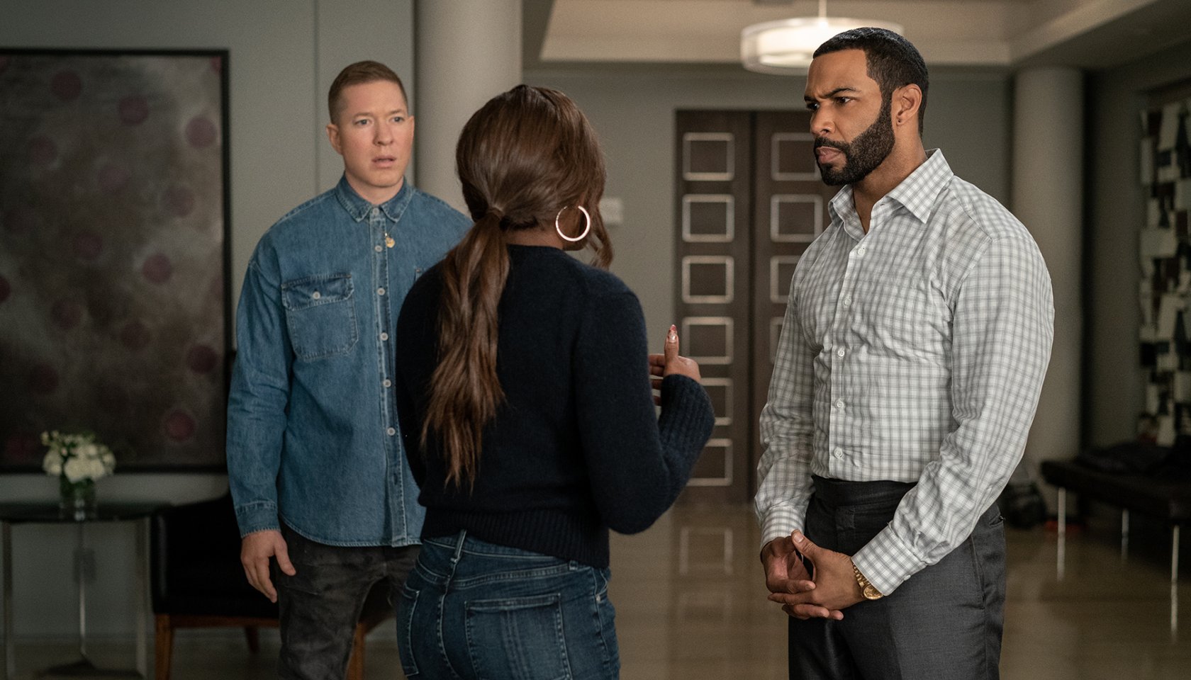 PWS5_509 Tommy Egan (Joseph Sikora), James 'Ghost' St. Patrick (Omari Hardwick), Tasha St. Patrick (Naturi Naughton)