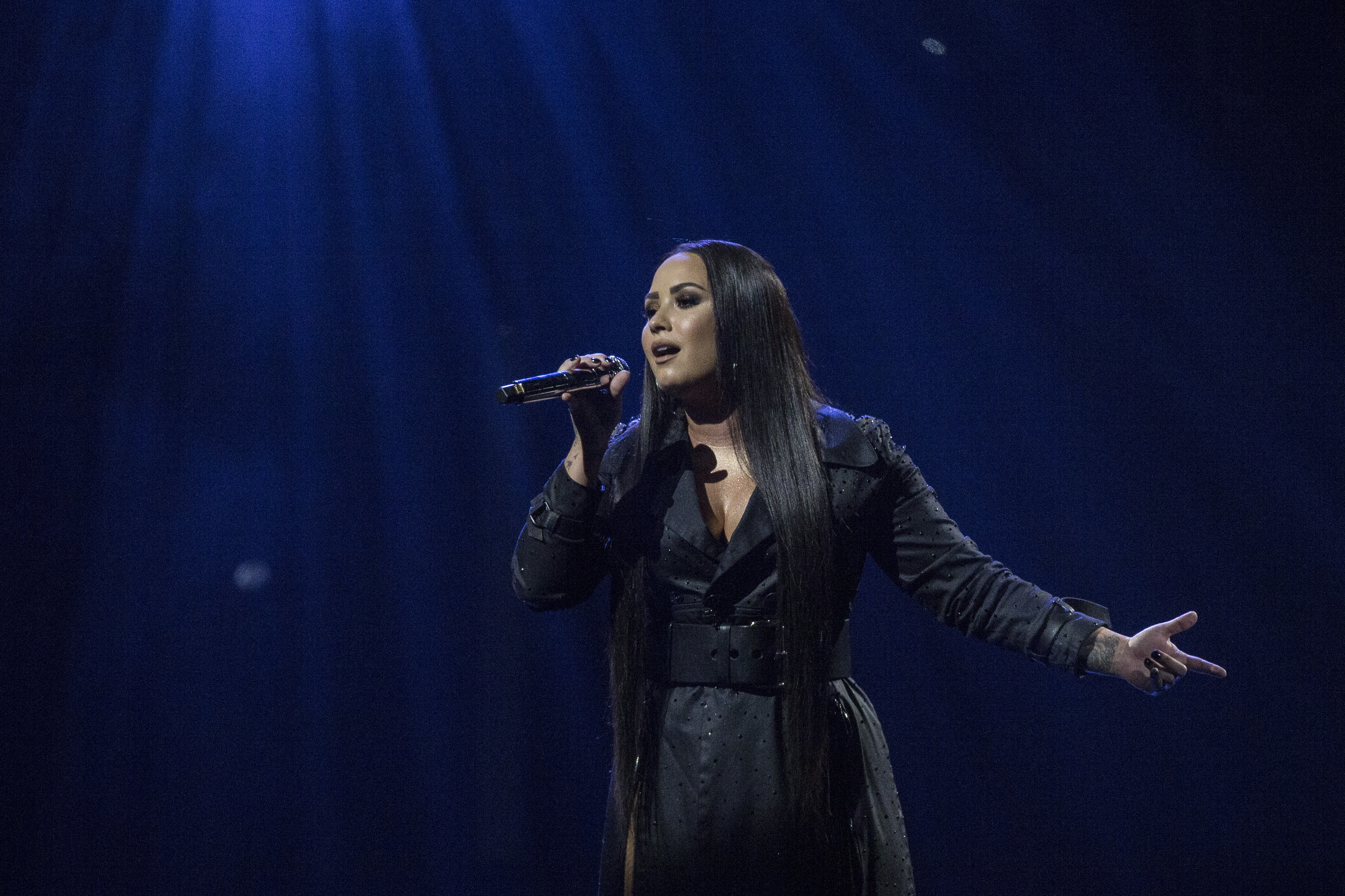 Demi Lovato performs at London's O2 Arena
