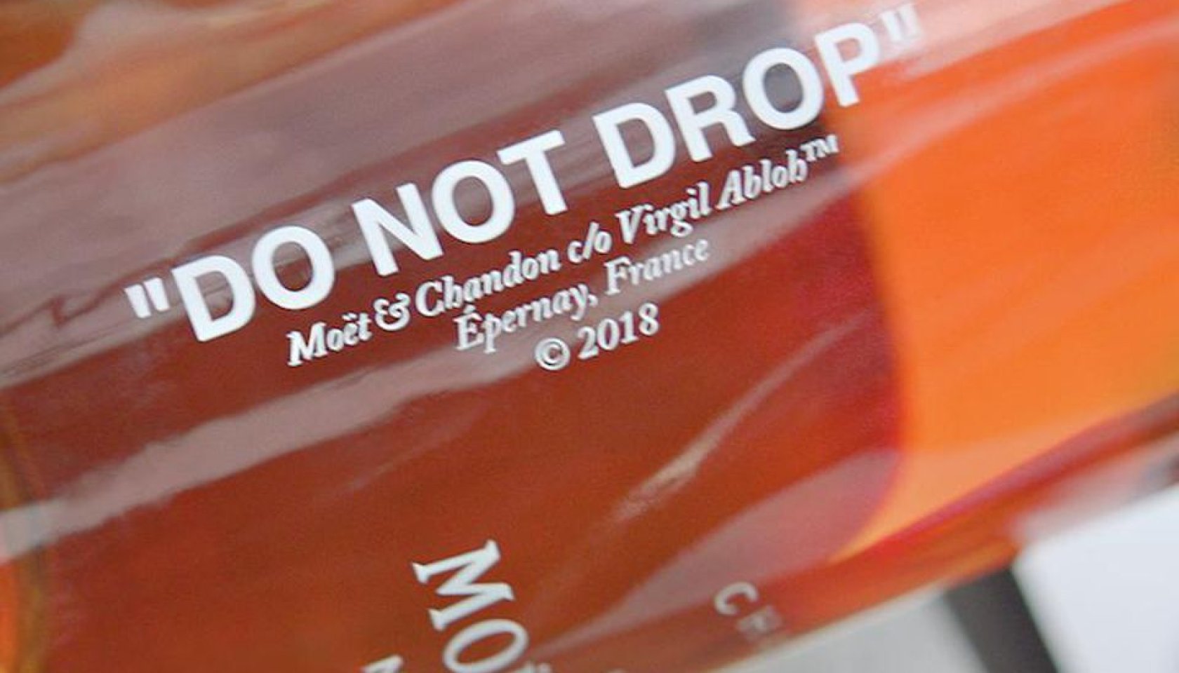 Virgil Abloh Limited-Edition Moët & Chandon Champagne Bottle