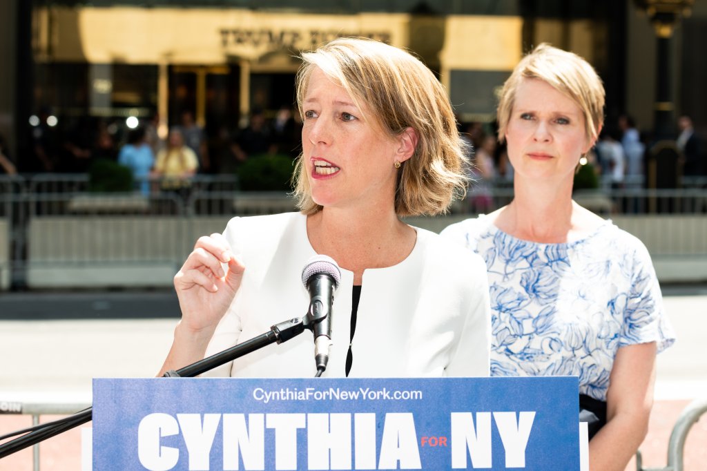 Zephyr Teachout seen speaking. Democratic candidate for New...