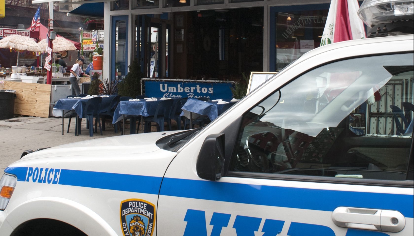 NYPD car in Manhattan New York.