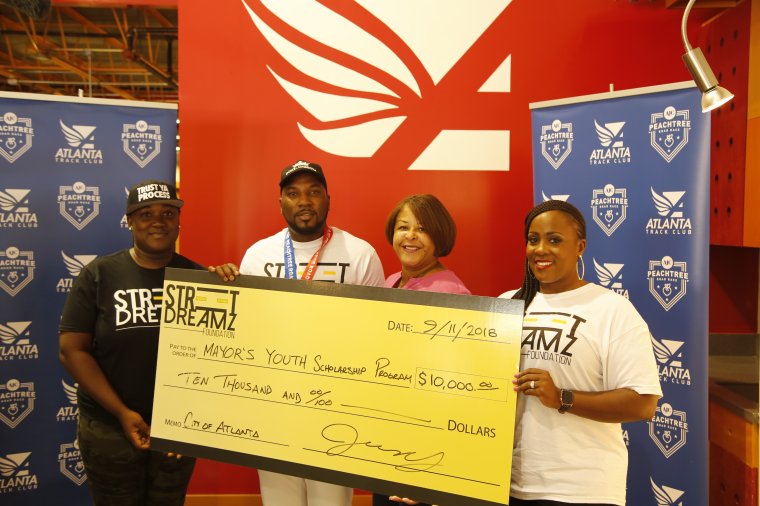 Jeezy donates $10,000 to Mayor Keisha Lance Bottoms' Youth Scholarship Program.
