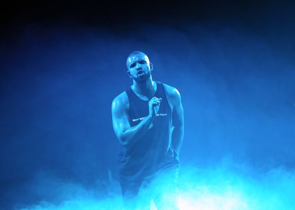 Drake performing at O2 Arena in London