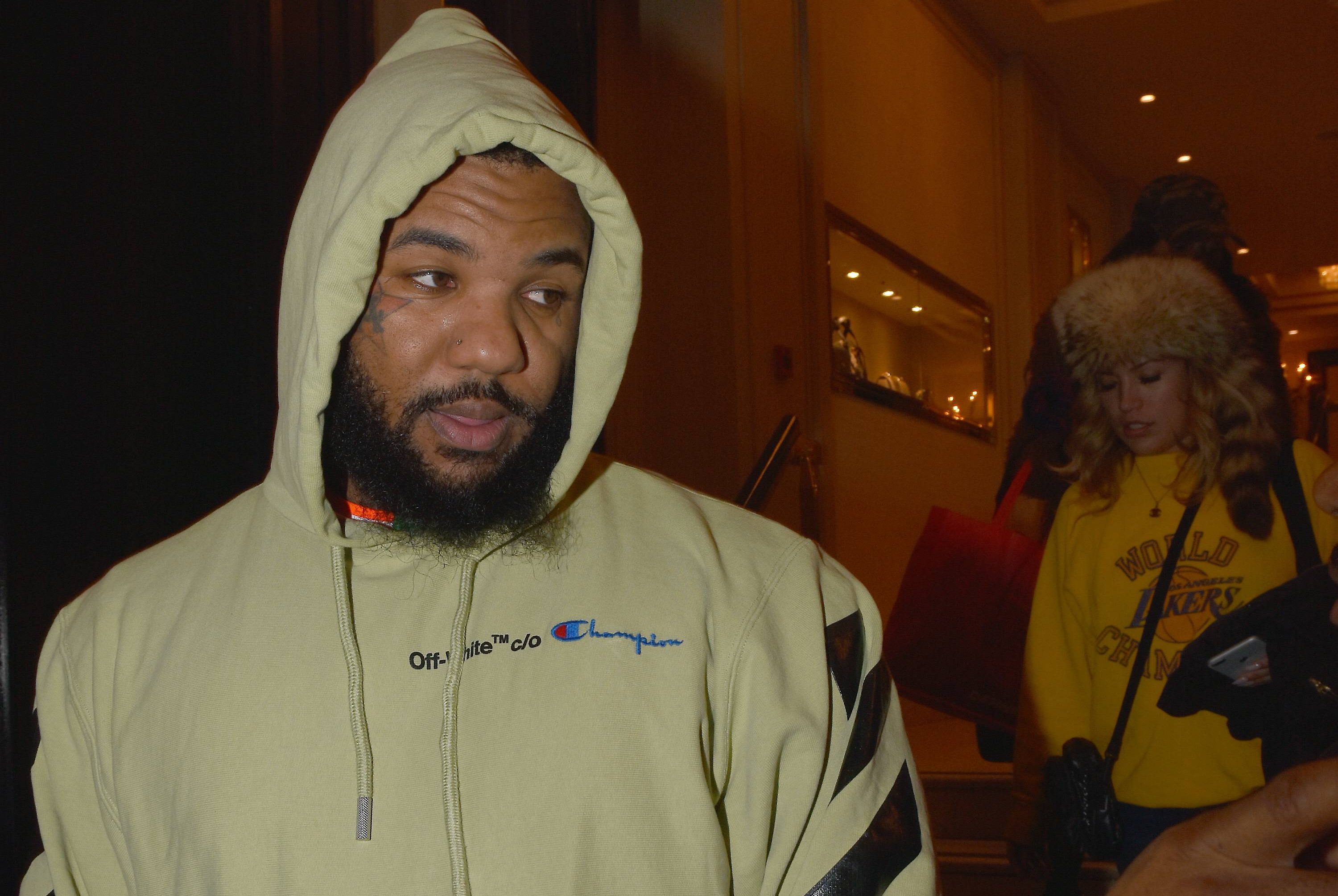 The Game seen leaving The Westbury