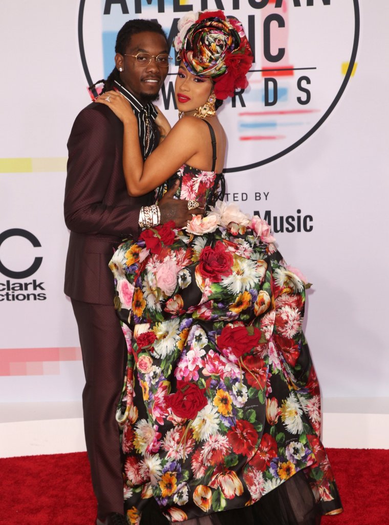 Offset & Cardi B - 2018 American Music Awards Arrivals at Microsoft Theater