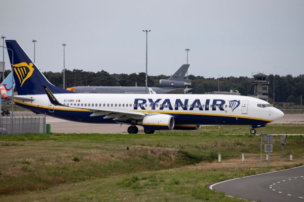Ryanair low cost airline in Eindhoven, Netherlands