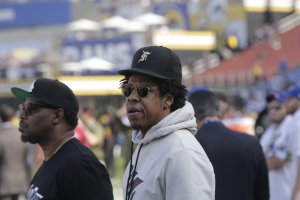 Celebrities out at the Los Angeles Rams game