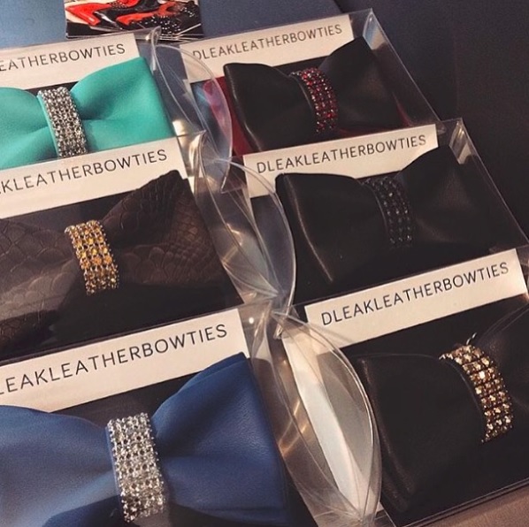 Dleak Leather Bow Ties