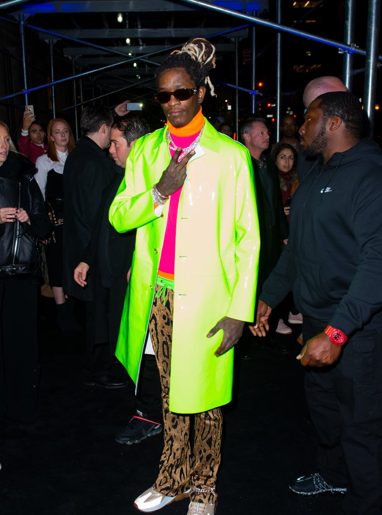 Young Thug wore the brightest colors known to mankind.