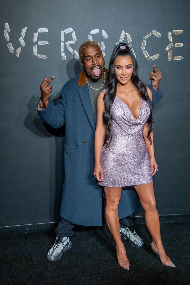 Kanye West has some fun with his wife.