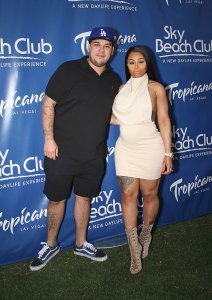 Rob Kardashian And Blac Chyna At Sky Beach Club