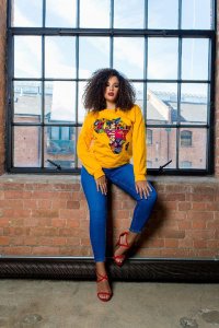 Grass-Fields Yellow African Map Sweatshirt