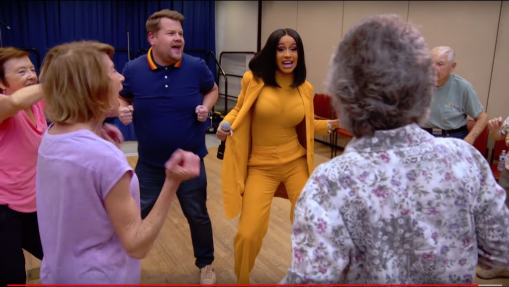 Cardi B during an appearance on CBS' 'The Late Late Show with James Corden.'