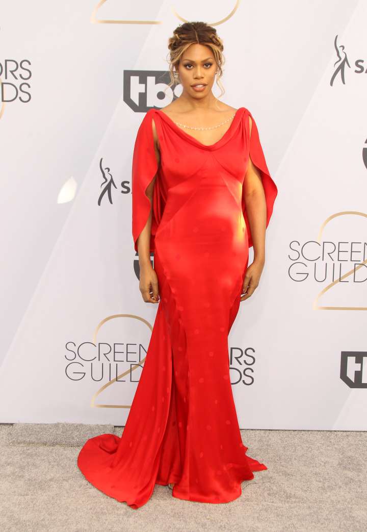 Laverne Cox in all red everything.