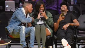 Celebrities at the Los Angeles Lakers Game