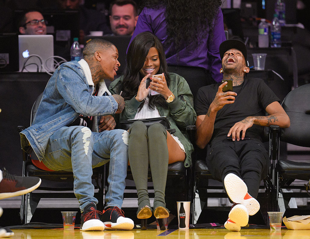 Celebrities at the Los Angeles Lakers Game