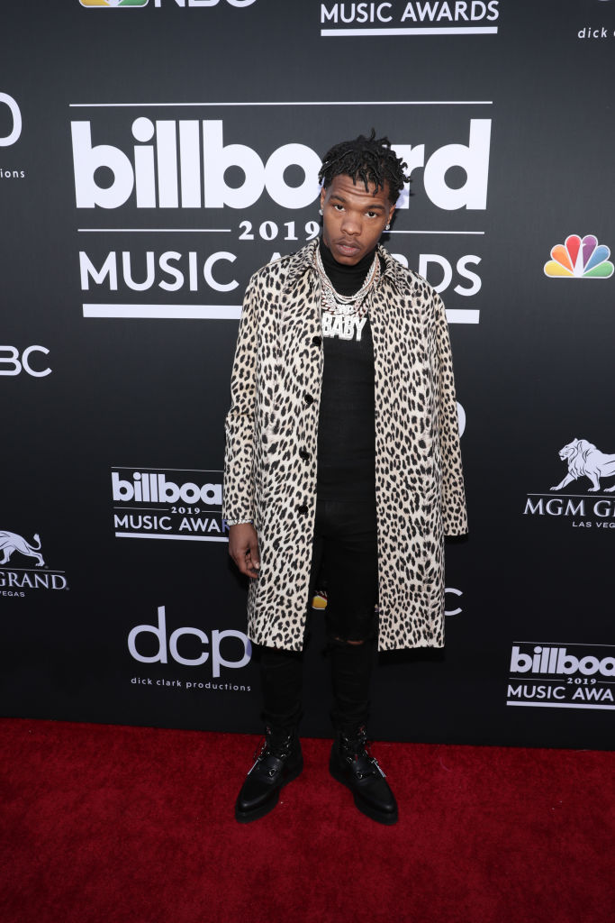 Lil Baby popped out in cheetah print.