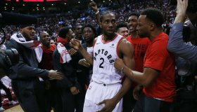 Toronto Raptors play the Philadelphia 76ers in game seven of their second round series in the NBA play-offs