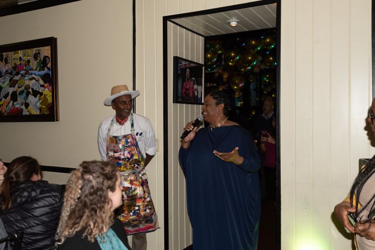 And finally, Chef Marcus Samuelsson and Melba Wilson kicking it.