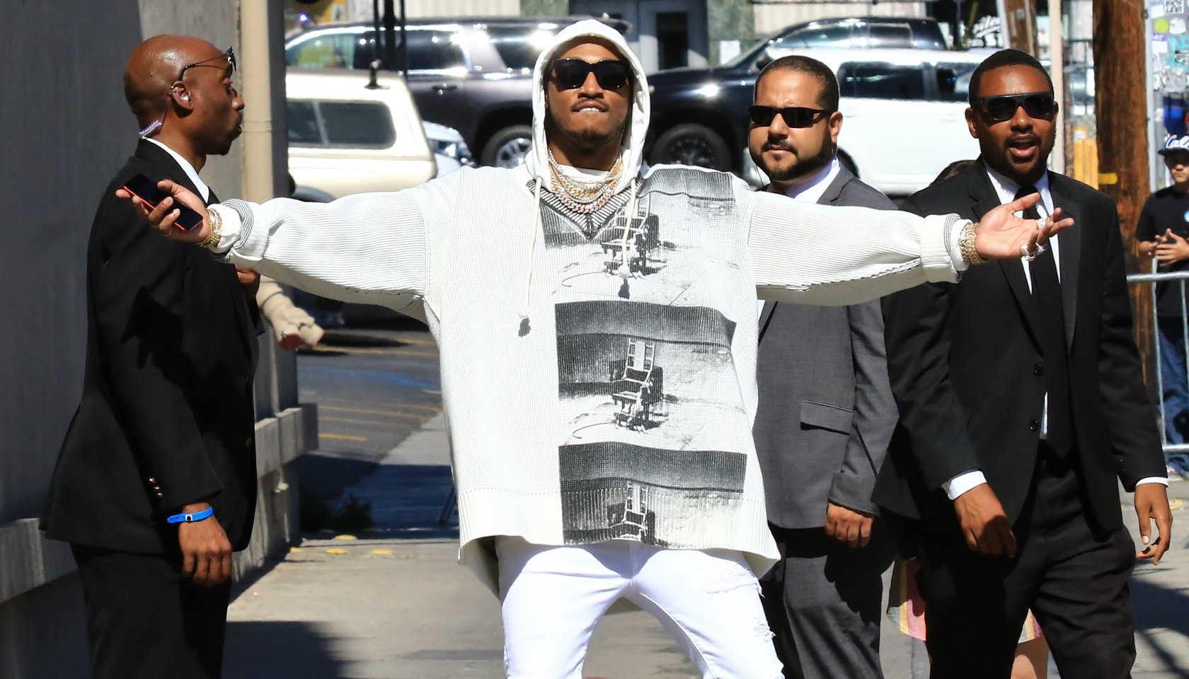 Celebrities at the Jimmy Kimmel Live! studios
