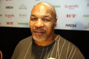 Mike Tyson at a press conference