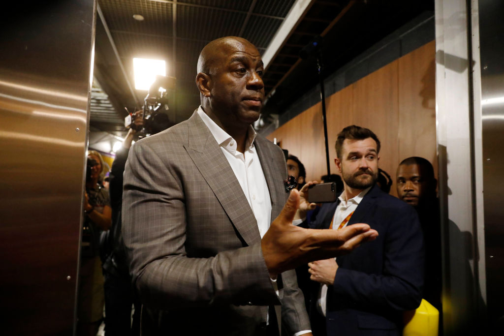 Earvin "Magic" Johnson Steps Down As Lakers President Of Basketball Operations
