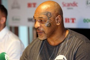 Mike Tyson at a press conference