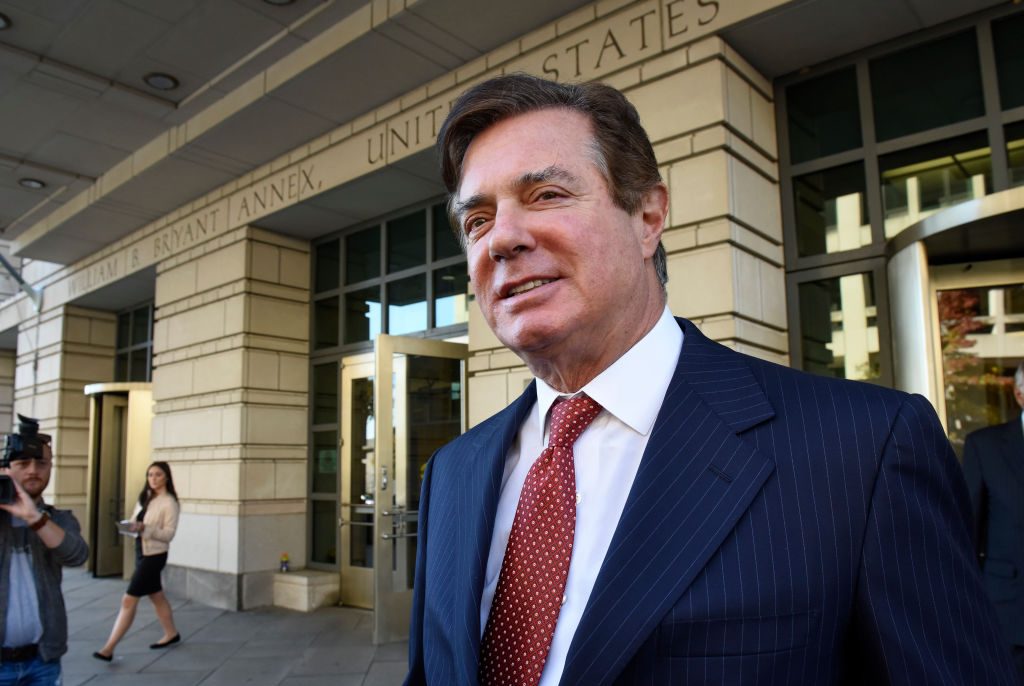 Paul Manafort and his former business partner Rick Gates at U.S. District Court, in Washington, DC.