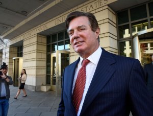 Paul Manafort and his former business partner Rick Gates at U.S. District Court, in Washington, DC.