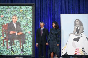 President Barack Obama and First Lady Michelle Obama Portraits - Washington, DC