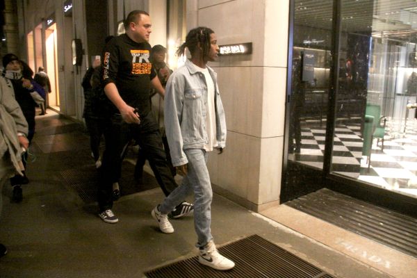 A$AP Rocky shopping in Milan