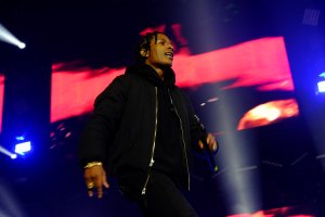 A$AP Rocky and Wiz Khalifa peform at the O2 Arena London