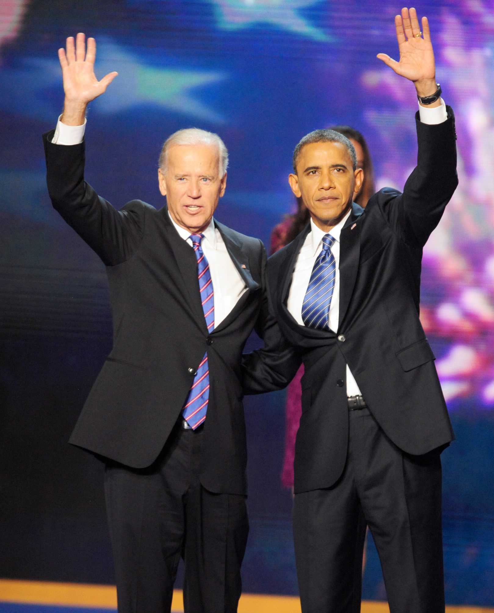 Barack Obama and Joe Biden at the 2012 Democratic National Convention in Charlotte, N.C.