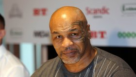 Mike Tyson at a press conference