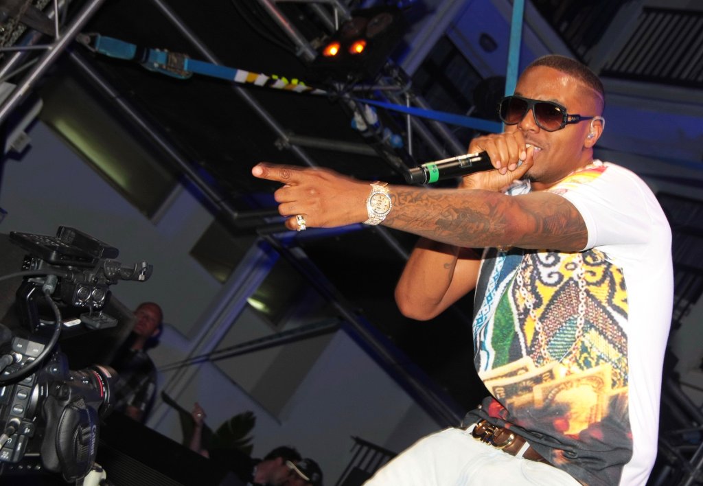 Rapper Nas performing at Ibiza Rocks Hotel