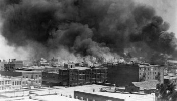 Burning Buildings During Race Riot of 1921