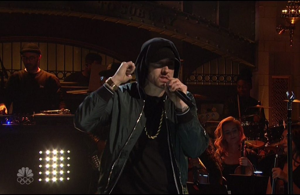 Chance the Rapper with musical guest Eminem hosts the 43nd season episode 6 NBC's 'Saturday Night Live'