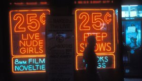 25 cent peep show with figure, New York, USA, early 80's.