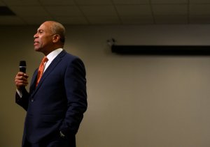 Former Massachusetts Governor Deval Patrick Makes First Trip To Iowa In Presidential Bid
