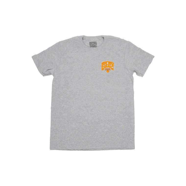 Grey Tee - Run-DMC x NY Knicks merch