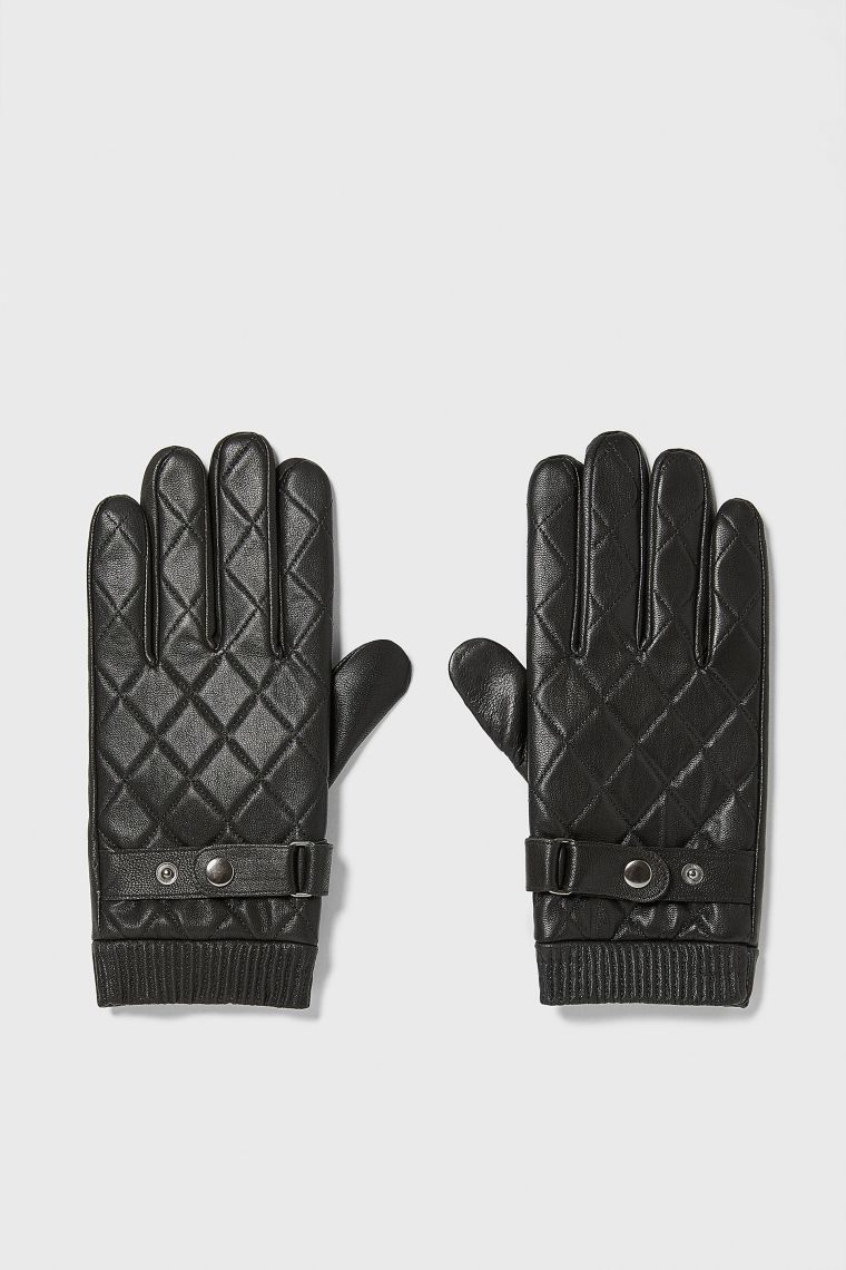 Zara Quilted Leather Gloves
