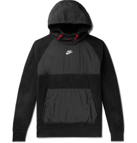 Nike Shell-Panelled Fleece Hoodie