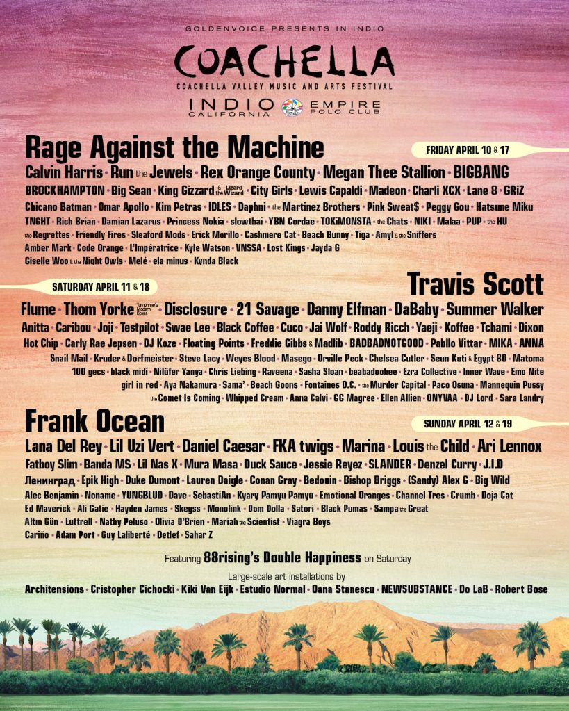 Coachella line up