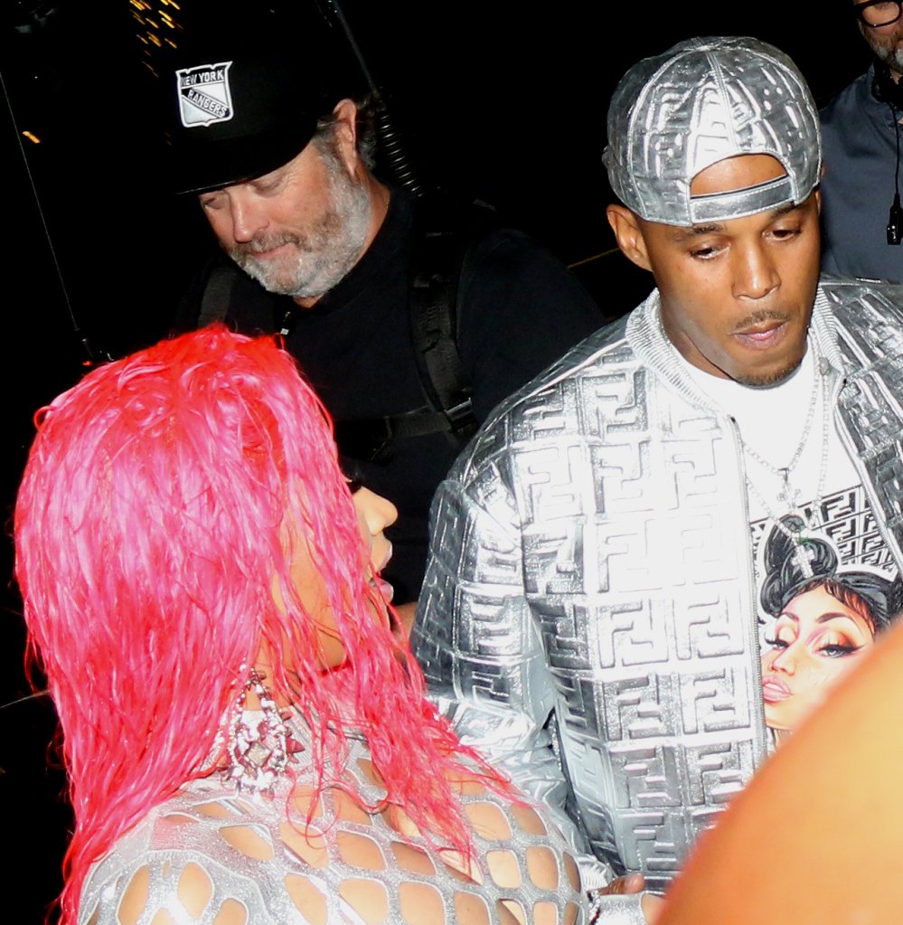 Nicki Minaj and Kenneth Petty arrive at Fendi Prints On at Fendi in Beverly Hills